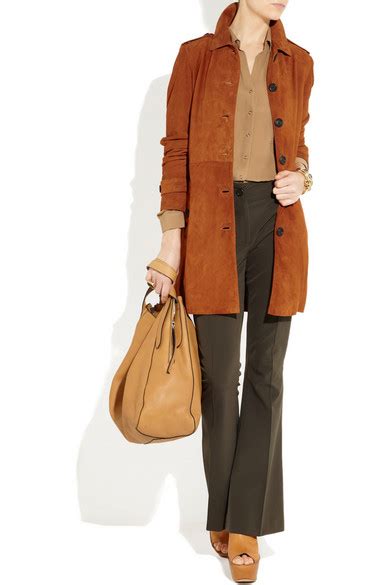 burberry fringed suede coat|net a porter Burberry jacket.